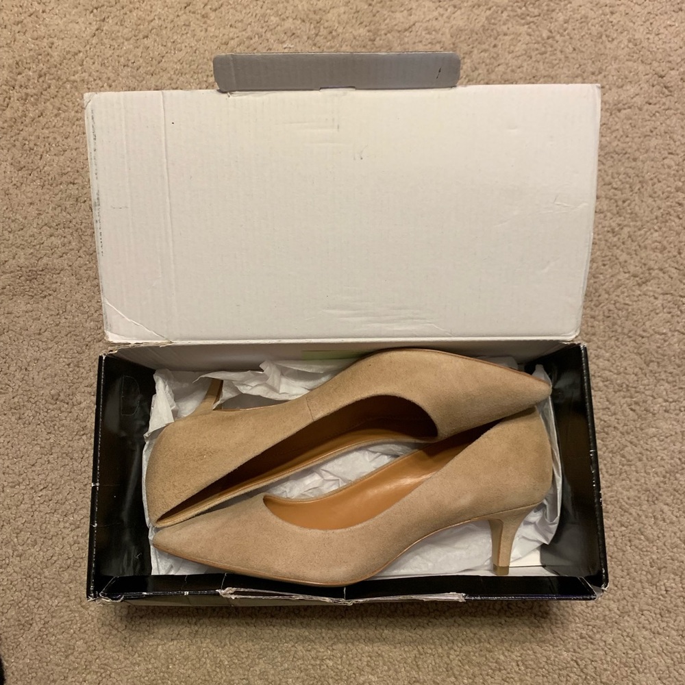 J Crew suede kitten heels